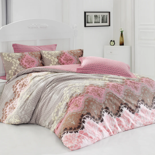 Cecil Beige Cotton Cottage/Country Duvet Cover Set