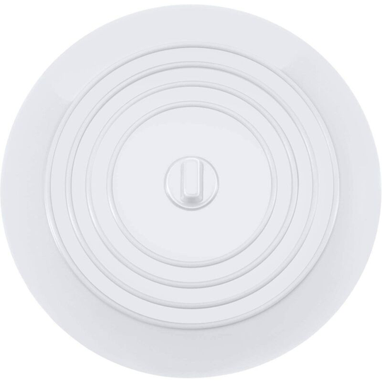 Silicone Bath Caps Sink Plug Cylinder Kitchen Sink 15 cm in diameter for kitchens, bathrooms and laundries Universal drain plug (1 pcs, white)