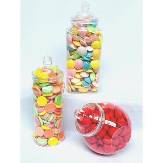Plastic 3 Piece Kitchen Canister Set