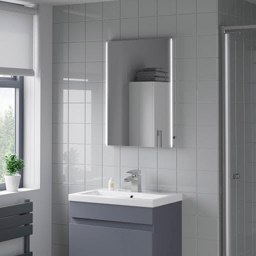 Artis Umbra LED Bathroom Mirror with Demister Pad 700 x 500mm - Mains Power