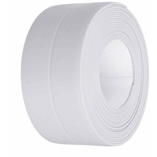 Waterproof Adhesive Tape Self-adhesive Seal Strip for Kitchen Sink Toilet Gap Bathroom Moisture-Proof Mildew-Proof White pvc Strip for Wall Corner