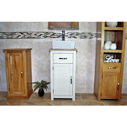 Benito Solid Oak 40mm Free-Standing Vanity Unit