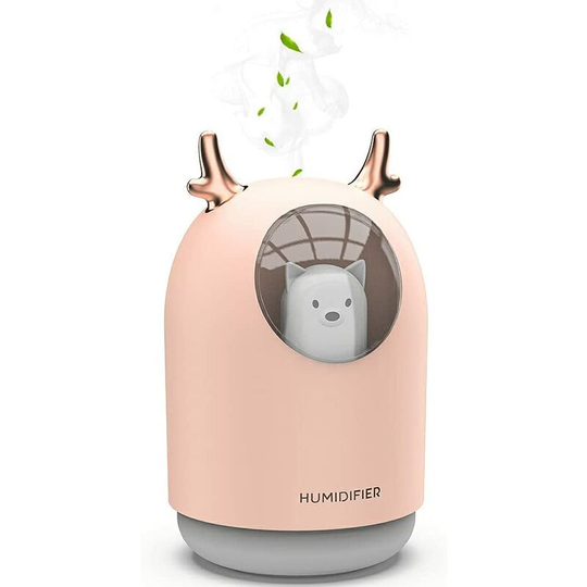 Dksfjkl - Kids Room Air Humidifier Silent Ultrasonic with Essential Oils Diffuser 7 Colors of Light 12 Hour Auto Power Off, 300ml