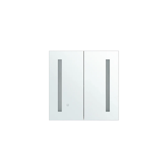 Bathroom Wall Mounted Mirror Cabinet With LED 60 X 60 Cm Tefft