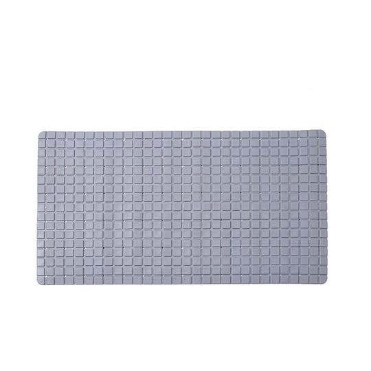 Bette Non-Slip Shower Mat Bath Tub Mat with Suction Cup / Drain Holes for Tubs and Showers, Mildew Proof Floor Mat, Long 72 x 38cm Gray