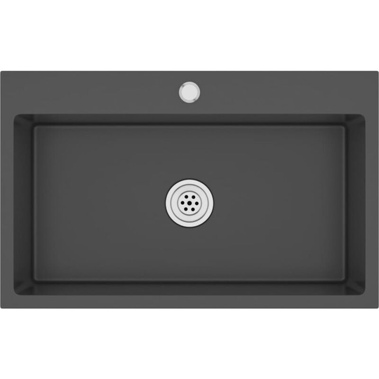 Vidaxl - Handmade Kitchen Sink Black Stainless Steel Black