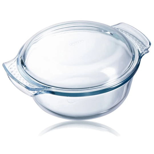 Mchone Glass Round Casserole with Lid