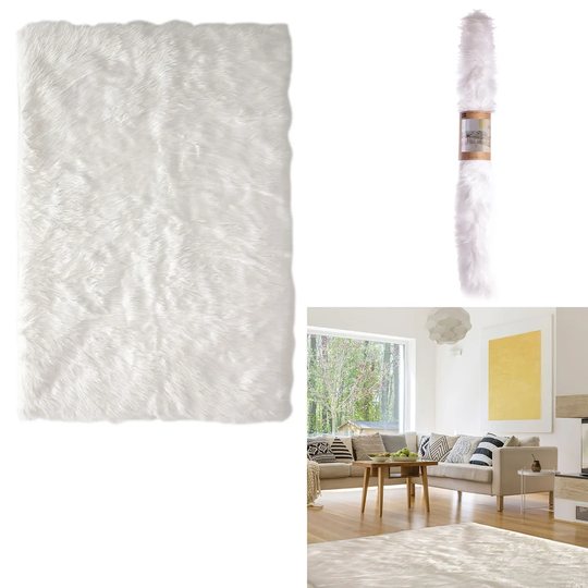 Eversley Braided White Rug