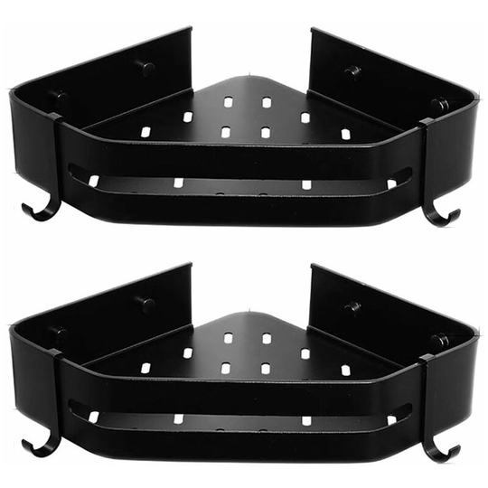 Bathroom shelf, shower shelf, anti-rust corner shower storage (triangle, 2 packs)