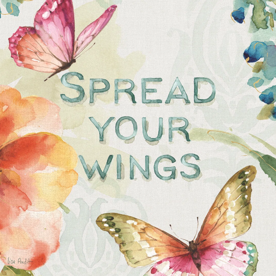 Colourful Breeze II by Lisa Audit - Wrapped Canvas Typography