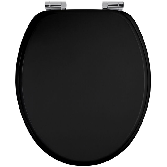 Toilet Seat Toilet Lid wc Innovative Mechanism High Gloss Surface mdf Wood Rustproof Metal Hinges Cover For Standard Toilet Bowls O-Shape Easy