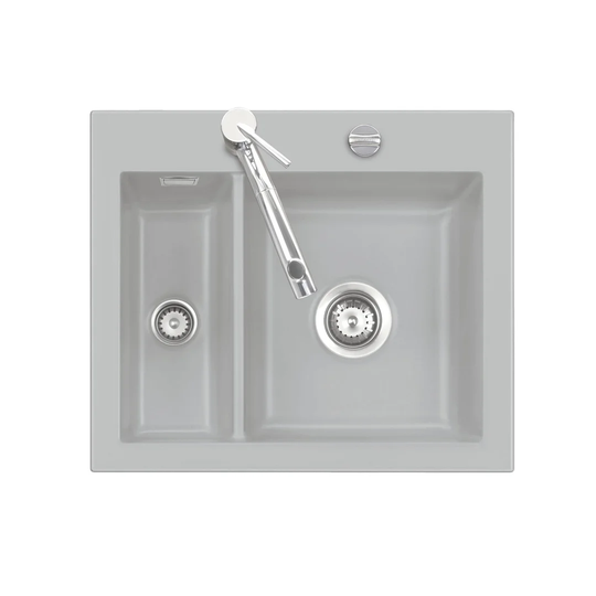 Mera 51cm x 20cm Double Bowl Kitchen Sink