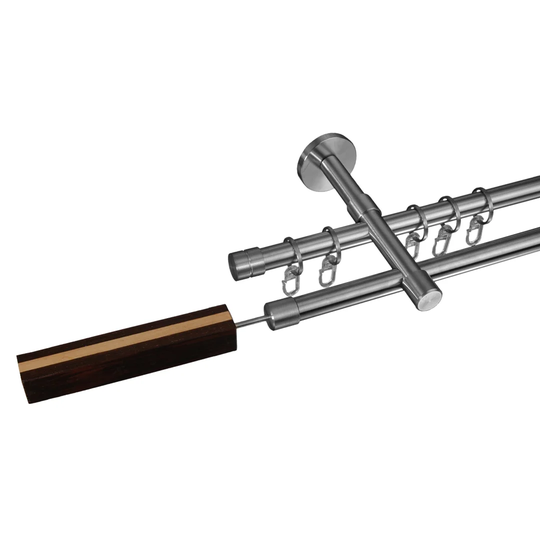 Viborg Double Curtain Pole and Hardware Set