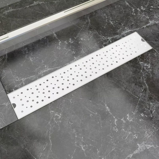Linear Shower Drain Bubble 630x140 mm Stainless Steel VD04369 - Hommoo