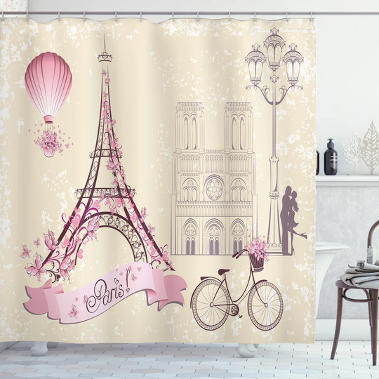 Birutė 13 Piece Polyester Shower Curtain Set