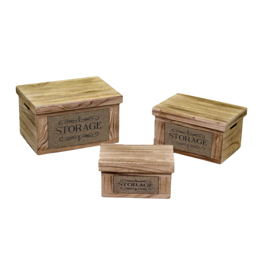 Solid Wood 3 Piece Box Set