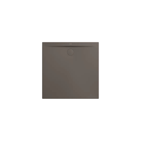Superplan Zero 800 x 800 mm Steel Enamel Shower Tray - Warm Grey 80
