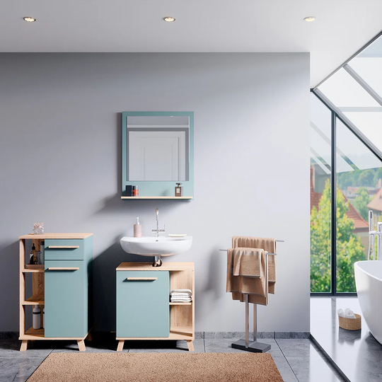 Ciro 60Cm W x 89.5Cm H x 33Cm D Bathroom Storage Furniture Set