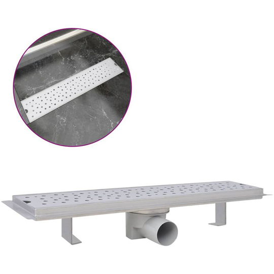 Vidaxl - Linear Shower Drain Bubble 530x140 mm Stainless Steel