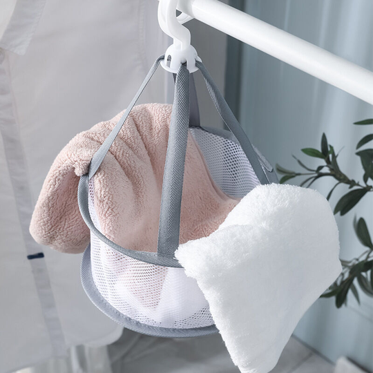 Mini Mesh Shower Caddy, Hanging Drying Net, Bath Organizer Storage for Makeup Brush, Beauty Sponge Blender, Windproof Drainer for Bathroom Laundry