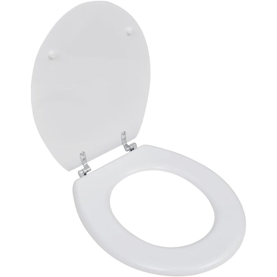 Wc Toilet Seat mdf Hard Close Lid Simple DesignWhite