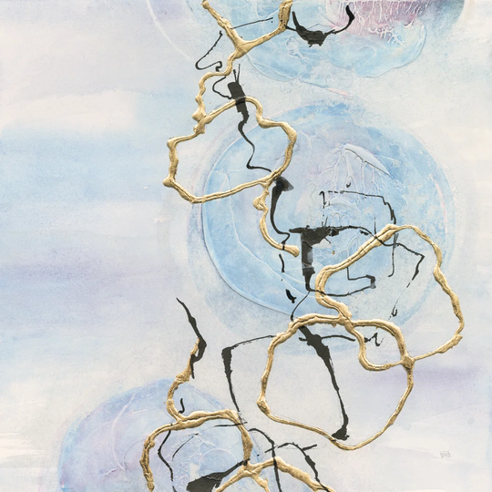 Abstract Lines on Pastel II by Chris Paschke - Wrapped Canvas Painting
