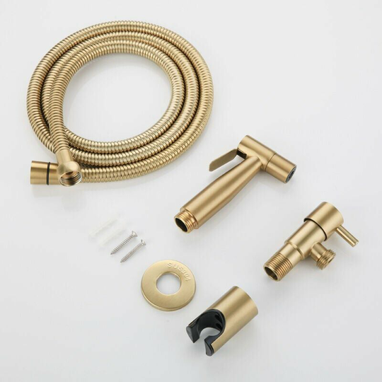 Kartokner - Brushed Gold Sprayers with 2 SettingsBrass Bidet Concealed Hot and Cold Mixer Tap