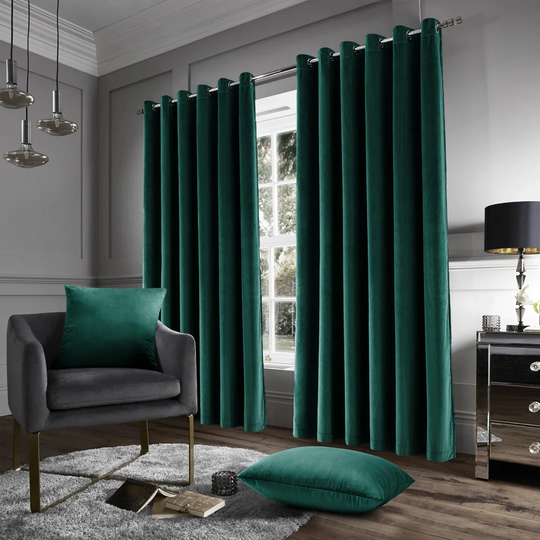 Stockholm Heavy Crushed Velvet Eyelet Sheer Curtains