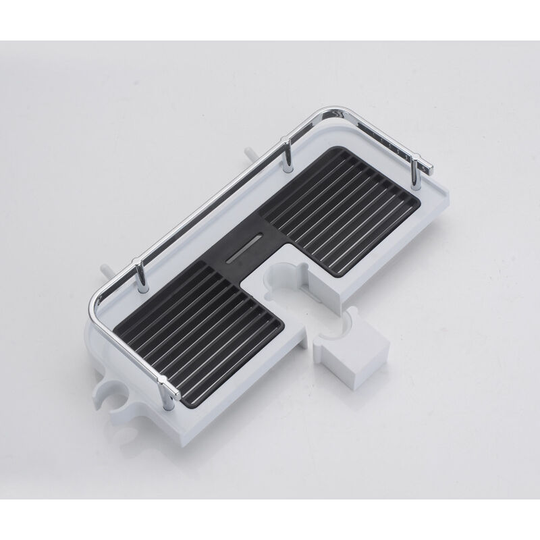 Non-perforated bathroom shelf, square hollow soap tray with small square brackets, bathroom storage and storage pendant