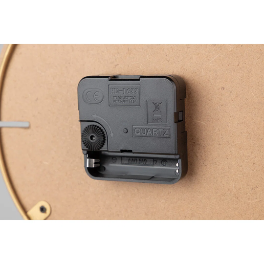 Analog Mechanical Tabletop Clock in Black/Golden