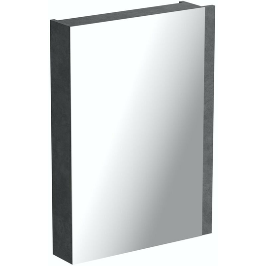 Kemp riven grey mirror cabinet 760 x 542mm - Grey - Orchard