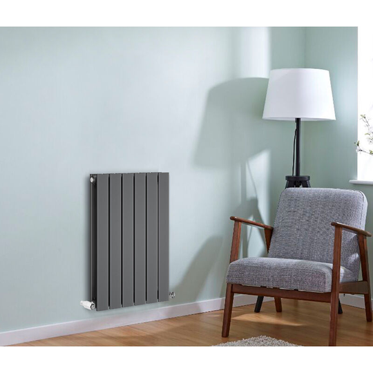 NRG - Anthracite Flat Panel Radiator Designer Column Bathroom Central Heating Double 600x408mm