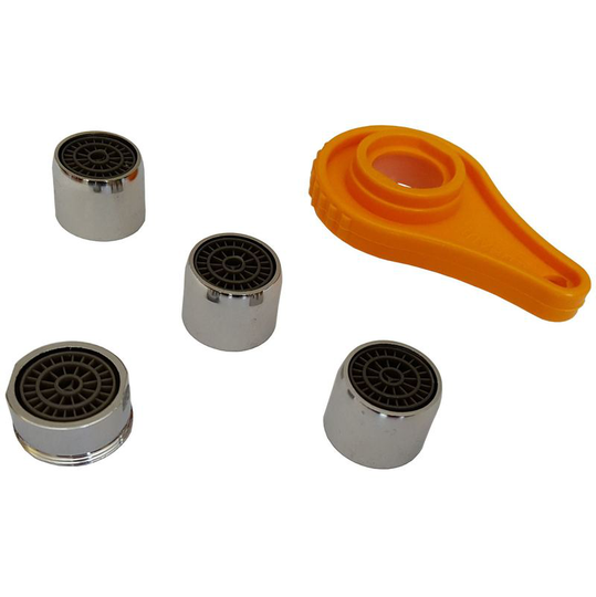 Bathroom Kitchen Faucet Tap Set Kit Aerators 1xM24mm + 3xF22m + Opening Tool