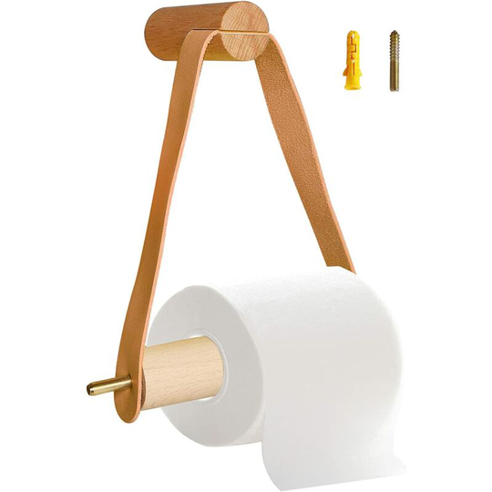Toilet paper holder, toilet paper holder, toilet paper holder, toilet paper holder, wood roll holder, creative wall mounted toilet paper holder, with