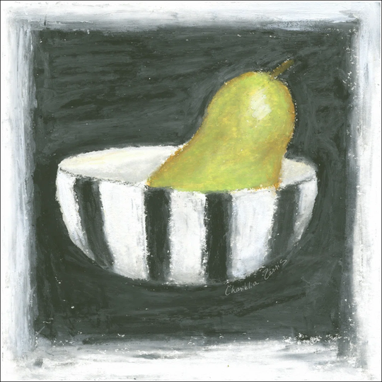 Pear in Bowl by Chariklia Zarris - Wrapped Canvas Painting
