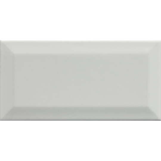 Metro Bevelled White 10cm x 20cm Ceramic Wall Tile - White