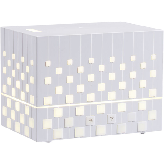 Superseller - Ultrasonic Aroma Diffuser Humidifier Cube Style Essential Oil Diffuser 220ML Portable Waterless Auto Power Off Colorful Night Light