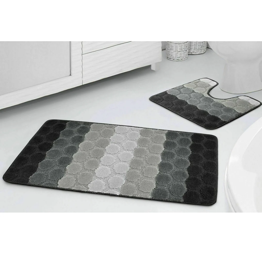 Everlena 2 Piece Set Rectangle Non-Slip Bath Mat