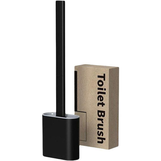 Toilet Brush, Silicone Toilet Brush (Black)