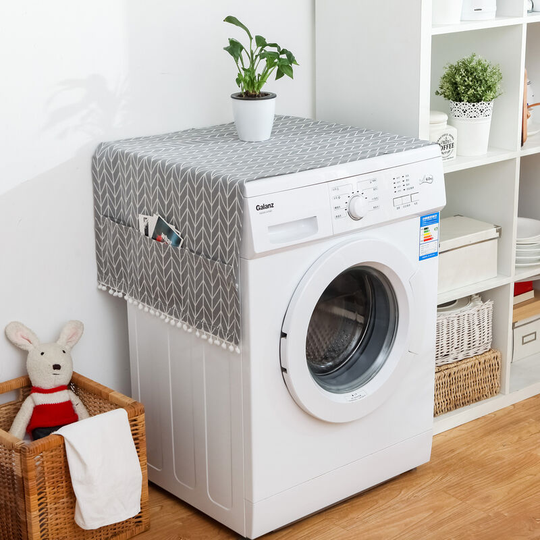 Refrigerator Cover, Washing Machine Cover, Washing Machine Protector, Washing Machine Dust Cover with Storage Pockets 130x55CM