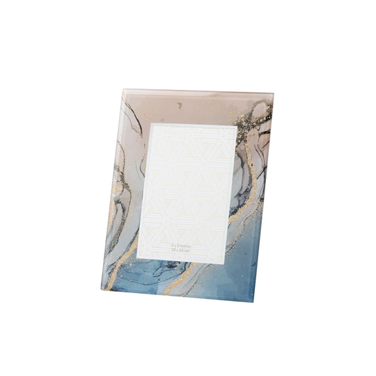 Golden Gliatter Printing Glass Photoframe