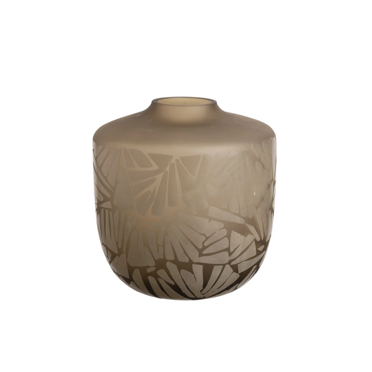 Amadis Golden/White 22Cm Glass Table Vase