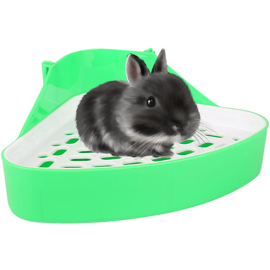 Animal Litter Potty Trainer Toilet Corner Litter Bedding Box Pet Pan, Green