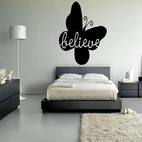 Butterfly Believe Decal Vinyl Wall Sticker