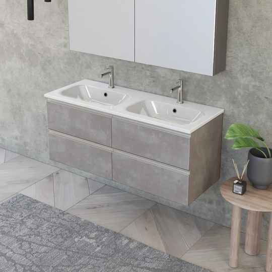 Abiagael 1200mm Wall Hung Double Vanity Unit