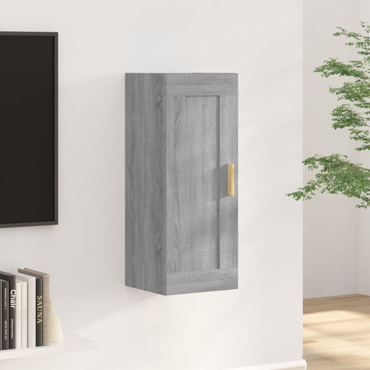 Wall Cabinet Grey Sonoma 35x34x90 cm Engineered Wood