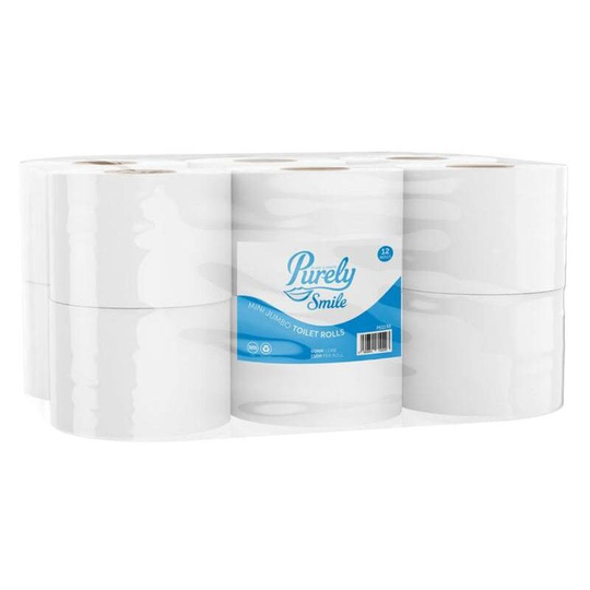 Mini Jumbo Toilet Roll 2 Ply Recycled 150 metres (Pack 12) PS1130 - Valuex