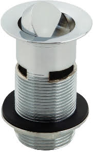 1 1/4" Flip Top Plug Basin Waste - Slotted - For Basin With Overflow Hole