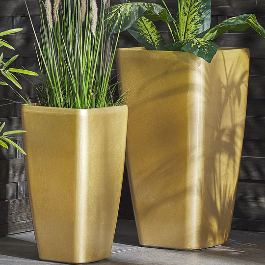 Gaspar 2 Piece Stone Plant Pot Set