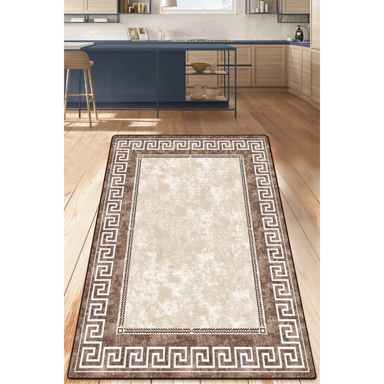 Liverpool Power Loom Brown/Beige Rug
